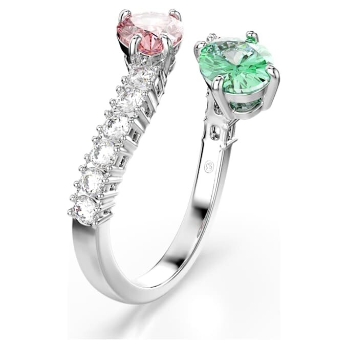 Ariana Grande X Swarovski Ανοιχτό δαχτυλίδι με μικτή κοπή, πολύχρωμο, επιροδιωμένο Ariana Grande X Swarovski Ανοιχτό δαχτυλίδι με μικτή κοπή, πολύχρωμο, επιροδιωμένο