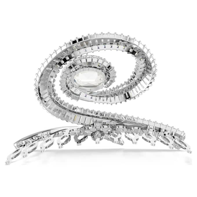 Ariana Grande X Swarovski Κλιπ για τα μαλλιά με κοπή μπαγκέτ, λευκό, επιμεταλλωμένο με ρόδιο Ariana Grande X Swarovski Κλιπ για τα μαλλιά με κοπή μπαγκέτ, λευκό, επιμεταλλωμένο με ρόδιο
