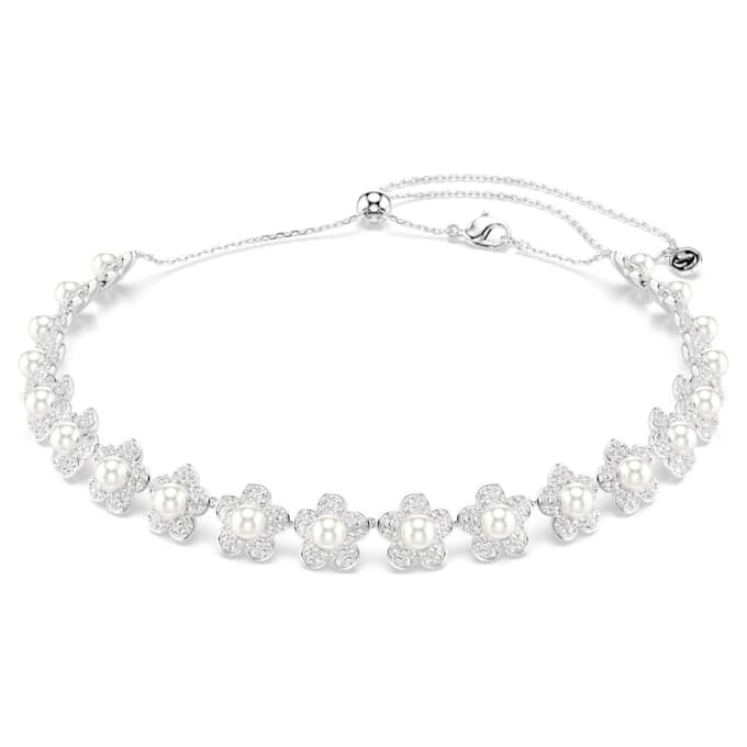 Ariana Grande X Swarovski Κολιέ-κολάρο με κρυστάλλινα μαργαριτάρια, στρογγυλή κοπή, λευκό, επιροδιωμένο Ariana Grande X Swarovski Κολιέ-κολάρο με κρυστάλλινα μαργαριτάρια, στρογγυλή κοπή, λευκό, επιροδιωμένο