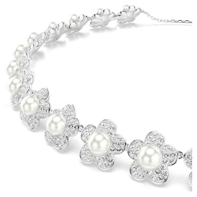 Ariana Grande X Swarovski Κολιέ-κολάρο με κρυστάλλινα μαργαριτάρια, στρογγυλή κοπή, λευκό, επιροδιωμένο Ariana Grande X Swarovski Κολιέ-κολάρο με κρυστάλλινα μαργαριτάρια, στρογγυλή κοπή, λευκό, επιροδιωμένο