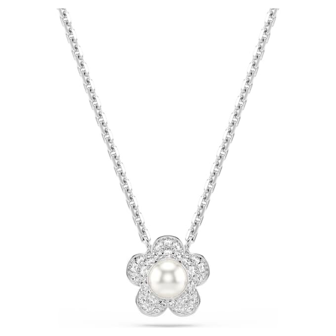 Ariana Grande X Swarovski Σετ με κρυστάλλινα μαργαριτάρια, στρογγυλή κοπή, λουλούδι, λευκό, επιροδιωμένο Ariana Grande X Swarovski Σετ με κρυστάλλινα μαργαριτάρια, στρογγυλή κοπή, λουλούδι, λευκό, επιροδιωμένο