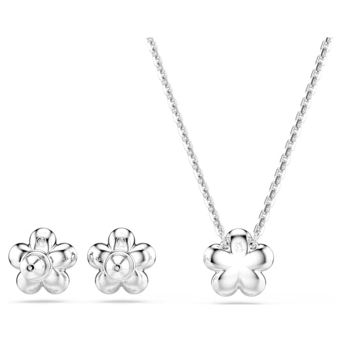 Ariana Grande X Swarovski Σετ με κρυστάλλινα μαργαριτάρια, στρογγυλή κοπή, λουλούδι, λευκό, επιροδιωμένο Ariana Grande X Swarovski Σετ με κρυστάλλινα μαργαριτάρια, στρογγυλή κοπή, λουλούδι, λευκό, επιροδιωμένο