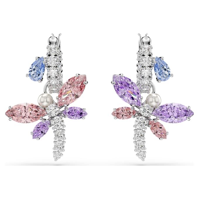 Ariana Grande X Swarovski Σκουλαρίκια με κρεμαστά στοιχεία, διάφορες κοπές, λιβελλούλα, πολύχρωμα, επιροδιωμένα Ariana Grande X Swarovski Σκουλαρίκια με κρεμαστά στοιχεία, διάφορες κοπές, λιβελλούλα, πολύχρωμα, επιροδιωμένα