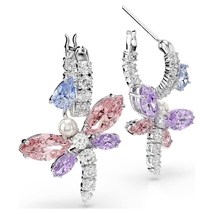 Ariana Grande X Swarovski Σκουλαρίκια με κρεμαστά στοιχεία, διάφορες κοπές, λιβελλούλα, πολύχρωμα, επιροδιωμένα Ariana Grande X Swarovski Σκουλαρίκια με κρεμαστά στοιχεία, διάφορες κοπές, λιβελλούλα, πολύχρωμα, επιροδιωμένα