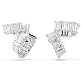 Ariana Grande X Swarovski Σκουλαρίκια τύπου «ear cuff» με κοπή μπαγκέτ, λευκά, επιροδιωμένα