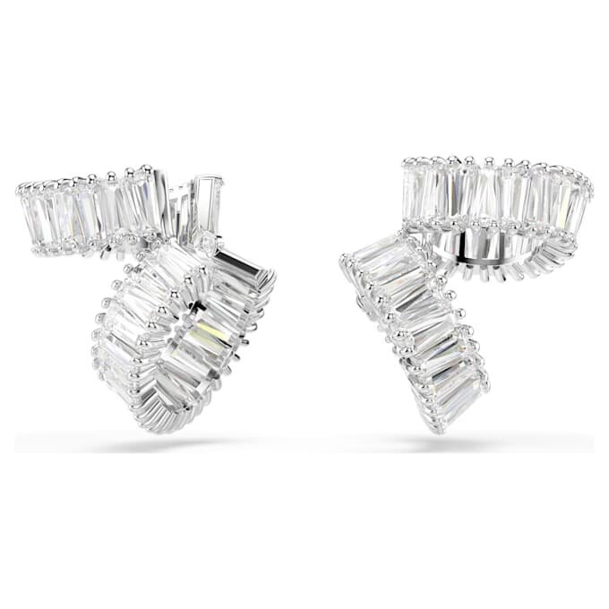Ariana Grande X Swarovski Σκουλαρίκια τύπου «ear cuff» με κοπή μπαγκέτ, λευκά, επιροδιωμένα Ariana Grande X Swarovski Σκουλαρίκια τύπου «ear cuff» με κοπή μπαγκέτ, λευκά, επιροδιωμένα