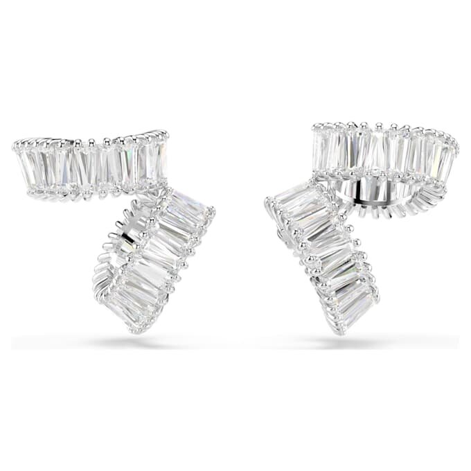 Ariana Grande X Swarovski Σκουλαρίκια τύπου «ear cuff» με κοπή μπαγκέτ, λευκά, επιροδιωμένα Ariana Grande X Swarovski Σκουλαρίκια τύπου «ear cuff» με κοπή μπαγκέτ, λευκά, επιροδιωμένα