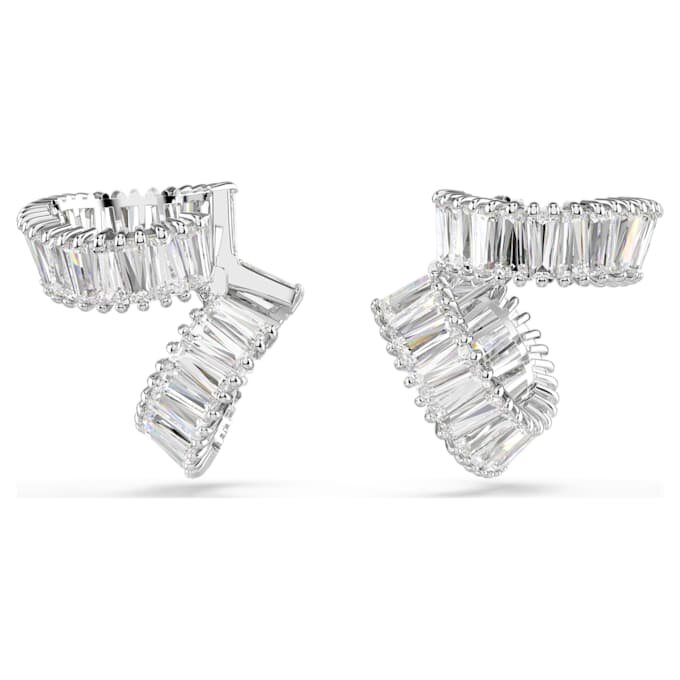 Ariana Grande X Swarovski Σκουλαρίκια τύπου «ear cuff» με κοπή μπαγκέτ, λευκά, επιροδιωμένα Ariana Grande X Swarovski Σκουλαρίκια τύπου «ear cuff» με κοπή μπαγκέτ, λευκά, επιροδιωμένα