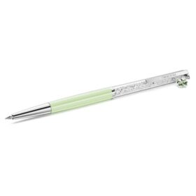 Crystalline Ballpoint Pen Clover, Πράσινο, Πράσινο λακαρισμένο, Επιχρωμιωμένο