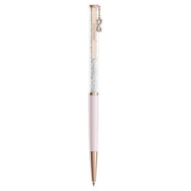 Crystalline Ballpoint Pen Infinity, ροζ λακαρισμένο, επιχρυσωμένο σε απόχρωση ροζ χρυσού