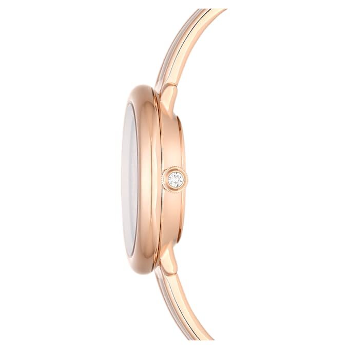 Crystalline Bangle Watch Swiss Made, μεταλλικό βραχιόλι, μπεζ, φινίρισμα σε απόχρωση ροζ χρυσού Crystalline Bangle Watch Swiss Made, μεταλλικό βραχιόλι, μπεζ, φινίρισμα σε απόχρωση ροζ χρυσού