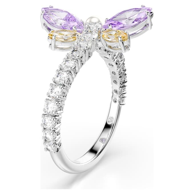 Δαχτυλίδι Ariana Grande X Swarovski με μοτίβο, μικτή κοπή, λιβελούλα, πολύχρωμο, επιροδιωμένο Δαχτυλίδι Ariana Grande X Swarovski με μοτίβο, μικτή κοπή, λιβελούλα, πολύχρωμο, επιροδιωμένο