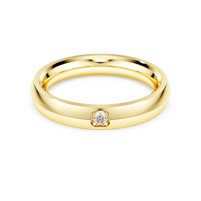 Δαχτυλίδι Eternity Band με διαμάντια εργαστηριακής καλλιέργειας 0,05 καράτια συνολικά, στρογγυλό σχήμα, κίτρινο χρυσό 14K Δαχτυλίδι Eternity Band με διαμάντια εργαστηριακής καλλιέργειας 0,05 καράτια συνολικά, στρογγυλό σχήμα, κίτρινο χρυσό 14K