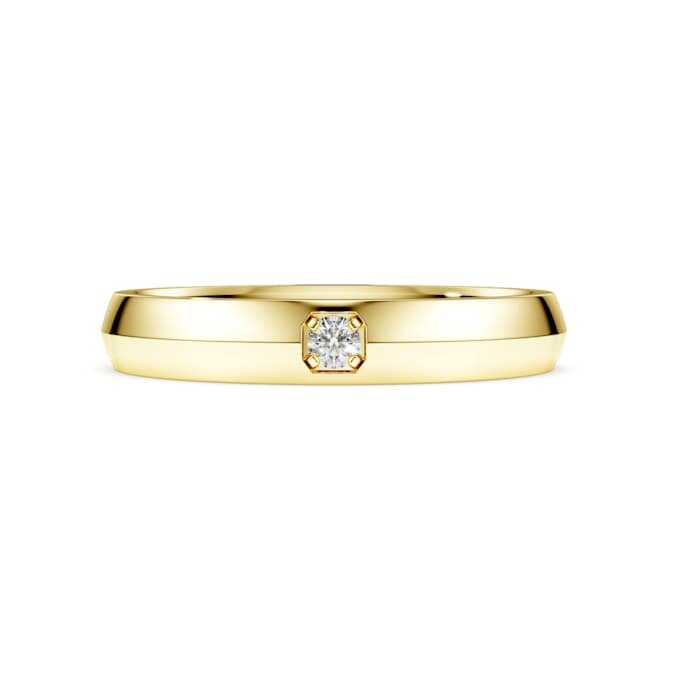Δαχτυλίδι Eternity Band με διαμάντια εργαστηριακής καλλιέργειας 0,05 καράτια συνολικά, στρογγυλό σχήμα, κίτρινο χρυσό 14K Δαχτυλίδι Eternity Band με διαμάντια εργαστηριακής καλλιέργειας 0,05 καράτια συνολικά, στρογγυλό σχήμα, κίτρινο χρυσό 14K