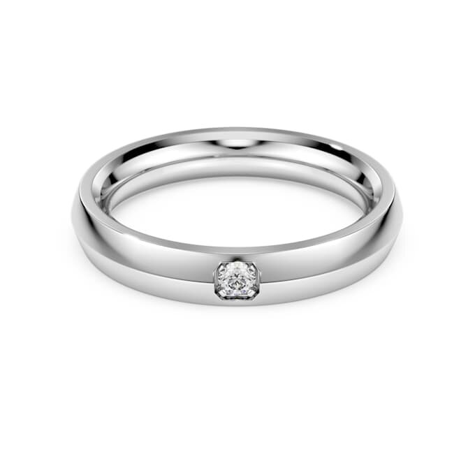Δαχτυλίδι Eternity Band με διαμάντια εργαστηριακής καλλιέργειας 0,05 καράτια συνολικά, στρογγυλό σχήμα, λευκόχρυσο 14K Δαχτυλίδι Eternity Band με διαμάντια εργαστηριακής καλλιέργειας 0,05 καράτια συνολικά, στρογγυλό σχήμα, λευκόχρυσο 14K