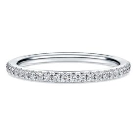 Δαχτυλίδι Eternity Band με διαμάντια εργαστηριακής καλλιέργειας 0,2 καράτια συνολικά, στρογγυλό σχήμα, λευκόχρυσο 14K Δαχτυλίδι Eternity Band με διαμάντια εργαστηριακής καλλιέργειας 0,2 καράτια συνολικά, στρογγυλό σχήμα, λευκόχρυσο 14K