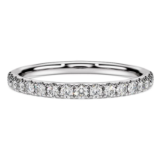 Δαχτυλίδι Eternity Band με διαμάντια εργαστηριακής καλλιέργειας 0,4 καράτια συνολικά, στρογγυλό σχήμα, ασήμι 925 Δαχτυλίδι Eternity Band με διαμάντια εργαστηριακής καλλιέργειας 0,4 καράτια συνολικά, στρογγυλό σχήμα, ασήμι 925