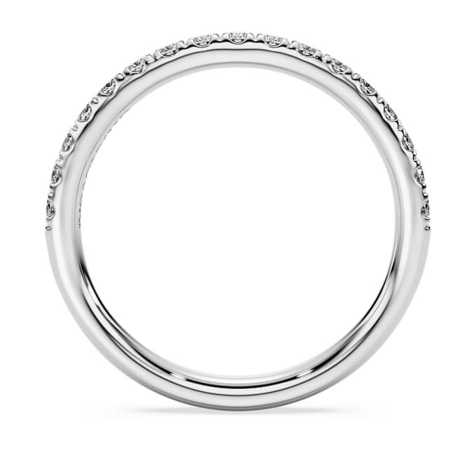 Δαχτυλίδι Eternity Band με διαμάντια εργαστηριακής καλλιέργειας 0,4 καράτια συνολικά, στρογγυλό σχήμα, ασήμι 925 Δαχτυλίδι Eternity Band με διαμάντια εργαστηριακής καλλιέργειας 0,4 καράτια συνολικά, στρογγυλό σχήμα, ασήμι 925