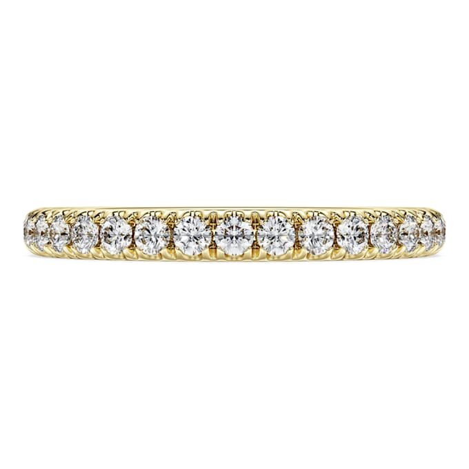 Δαχτυλίδι Eternity Band με διαμάντια εργαστηριακής καλλιέργειας 0,4 καράτια συνολικά, στρογγυλό σχήμα, κίτρινο χρυσό 14K Δαχτυλίδι Eternity Band με διαμάντια εργαστηριακής καλλιέργειας 0,4 καράτια συνολικά, στρογγυλό σχήμα, κίτρινο χρυσό 14K