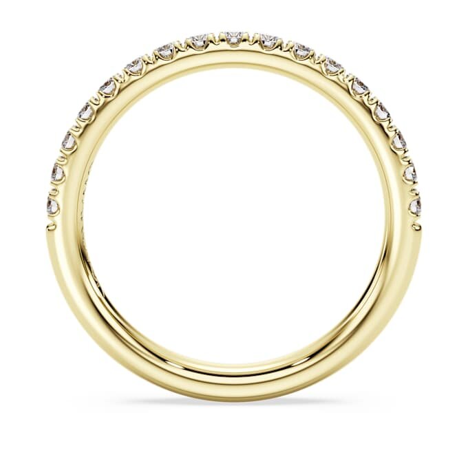 Δαχτυλίδι Eternity Band με διαμάντια εργαστηριακής καλλιέργειας 0,4 καράτια συνολικά, στρογγυλό σχήμα, κίτρινο χρυσό 14K Δαχτυλίδι Eternity Band με διαμάντια εργαστηριακής καλλιέργειας 0,4 καράτια συνολικά, στρογγυλό σχήμα, κίτρινο χρυσό 14K