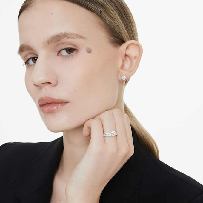 Δαχτυλίδι Eternity Band με διαμάντια εργαστηριακής καλλιέργειας 0,4 καράτια συνολικά, στρογγυλό σχήμα, λευκόχρυσο 14K Δαχτυλίδι Eternity Band με διαμάντια εργαστηριακής καλλιέργειας 0,4 καράτια συνολικά, στρογγυλό σχήμα, λευκόχρυσο 14K