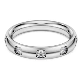 Δαχτυλίδι Eternity Band με διαμάντια εργαστηριακής καλλιέργειας 0,5 καράτια συνολικά, στρογγυλό σχήμα, λευκόχρυσο 14K Δαχτυλίδι Eternity Band με διαμάντια εργαστηριακής καλλιέργειας 0,5 καράτια συνολικά, στρογγυλό σχήμα, λευκόχρυσο 14K