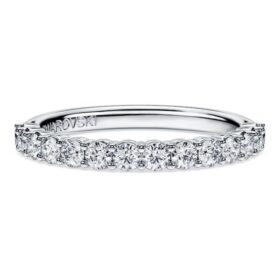 Δαχτυλίδι Eternity Band με διαμάντια εργαστηριακής καλλιέργειας 0,5 καράτια συνολικά, στρογγυλό σχήμα, λευκόχρυσο 14K Δαχτυλίδι Eternity Band με διαμάντια εργαστηριακής καλλιέργειας 0,5 καράτια συνολικά, στρογγυλό σχήμα, λευκόχρυσο 14K