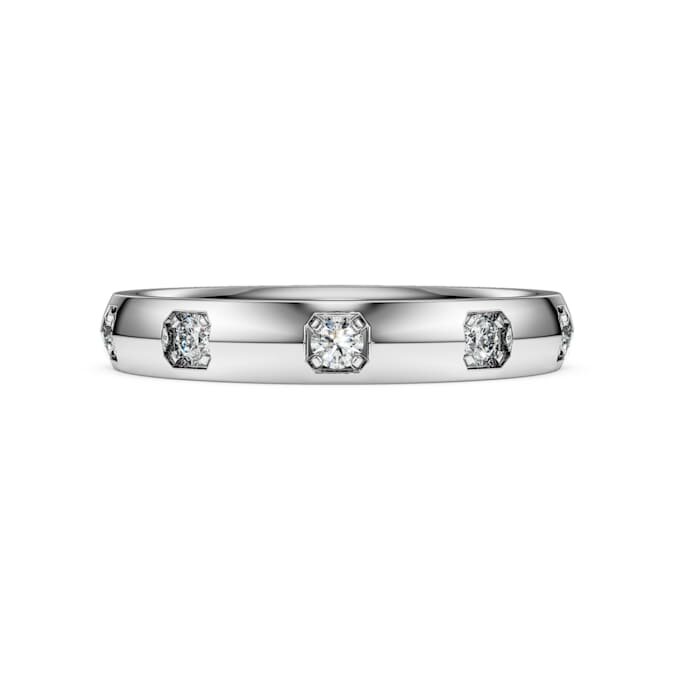 Δαχτυλίδι Eternity Band με διαμάντια εργαστηριακής καλλιέργειας 0,5 καράτια συνολικά, στρογγυλό σχήμα, λευκόχρυσο 14K Δαχτυλίδι Eternity Band με διαμάντια εργαστηριακής καλλιέργειας 0,5 καράτια συνολικά, στρογγυλό σχήμα, λευκόχρυσο 14K