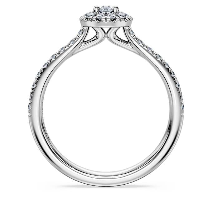 Δαχτυλίδι «Eternity Halo» με μονόπετρο, διαμάντια εργαστηριακής καλλιέργειας 0,45 καράτια συνολικά, στρογγυλό σχήμα, ασήμι 925 Δαχτυλίδι «Eternity Halo» με μονόπετρο, διαμάντια εργαστηριακής καλλιέργειας 0,45 καράτια συνολικά, στρογγυλό σχήμα, ασήμι 925