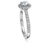 Δαχτυλίδι Eternity Halo Solitaire με διαμάντια εργαστηριακής καλλιέργειας 0,8 καράτια συνολικά, στρογγυλό σχήμα, λευκόχρυσο 14K Δαχτυλίδι Eternity Halo Solitaire με διαμάντια εργαστηριακής καλλιέργειας 0,8 καράτια συνολικά, στρογγυλό σχήμα, λευκόχρυσο 14K