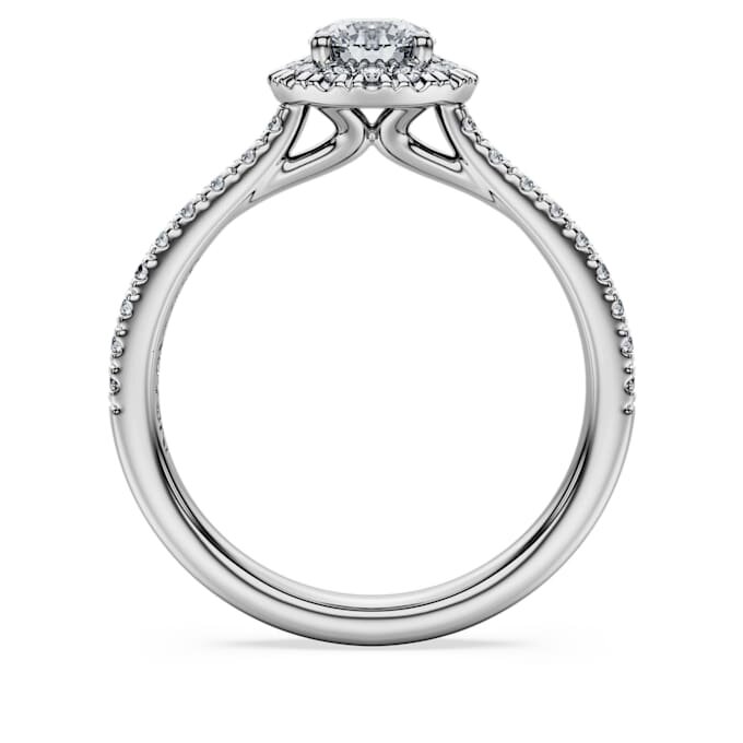 Δαχτυλίδι Eternity Halo Solitaire με διαμάντια εργαστηριακής καλλιέργειας 0,8 καράτια συνολικά, στρογγυλό σχήμα, λευκόχρυσο 14K Δαχτυλίδι Eternity Halo Solitaire με διαμάντια εργαστηριακής καλλιέργειας 0,8 καράτια συνολικά, στρογγυλό σχήμα, λευκόχρυσο 14K