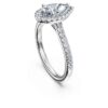 Δαχτυλίδι Eternity Halo Solitaire με διαμάντια εργαστηριακής καλλιέργειας 1,3 καράτια συνολικά, σχήμα αχλαδιού, λευκόχρυσο 14K Δαχτυλίδι Eternity Halo Solitaire με διαμάντια εργαστηριακής καλλιέργειας 1,3 καράτια συνολικά, σχήμα αχλαδιού, λευκόχρυσο 14K