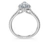 Δαχτυλίδι Eternity Halo Solitaire με διαμάντια εργαστηριακής καλλιέργειας 1,3 καράτια συνολικά, σχήμα αχλαδιού, λευκόχρυσο 14K Δαχτυλίδι Eternity Halo Solitaire με διαμάντια εργαστηριακής καλλιέργειας 1,3 καράτια συνολικά, σχήμα αχλαδιού, λευκόχρυσο 14K