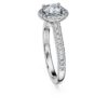 Δαχτυλίδι Eternity Halo Solitaire με διαμάντια εργαστηριακής καλλιέργειας 1,33 καράτια συνολικά, στρογγυλό σχήμα, λευκόχρυσο 14K Δαχτυλίδι Eternity Halo Solitaire με διαμάντια εργαστηριακής καλλιέργειας 1,33 καράτια συνολικά, στρογγυλό σχήμα, λευκόχρυσο 14K