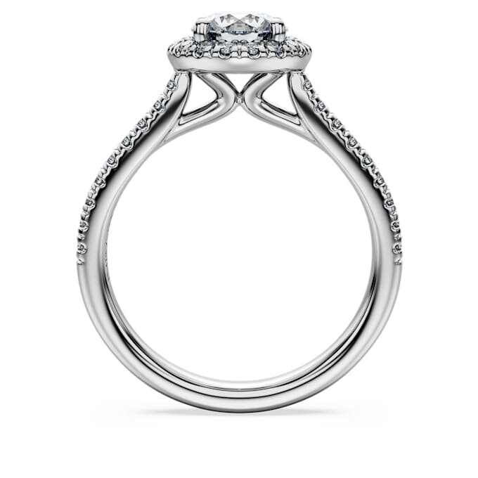 Δαχτυλίδι Eternity Halo Solitaire με διαμάντια εργαστηριακής καλλιέργειας 1,33 καράτια συνολικά, στρογγυλό σχήμα, λευκόχρυσο 14K Δαχτυλίδι Eternity Halo Solitaire με διαμάντια εργαστηριακής καλλιέργειας 1,33 καράτια συνολικά, στρογγυλό σχήμα, λευκόχρυσο 14K