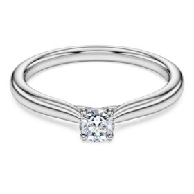 Δαχτυλίδι Eternity Solitaire με διαμάντια εργαστηριακής καλλιέργειας 0,25 καράτια συνολικά, στρογγυλό σχήμα, ασήμι 925 Δαχτυλίδι Eternity Solitaire με διαμάντια εργαστηριακής καλλιέργειας 0,25 καράτια συνολικά, στρογγυλό σχήμα, ασήμι 925