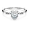 Δαχτυλίδι Eternity Solitaire με διαμάντια εργαστηριακής καλλιέργειας 0,5 καράτια συνολικά, σχήμα καρδιάς, ασήμι 925 Δαχτυλίδι Eternity Solitaire με διαμάντια εργαστηριακής καλλιέργειας 0,5 καράτια συνολικά, σχήμα καρδιάς, ασήμι 925