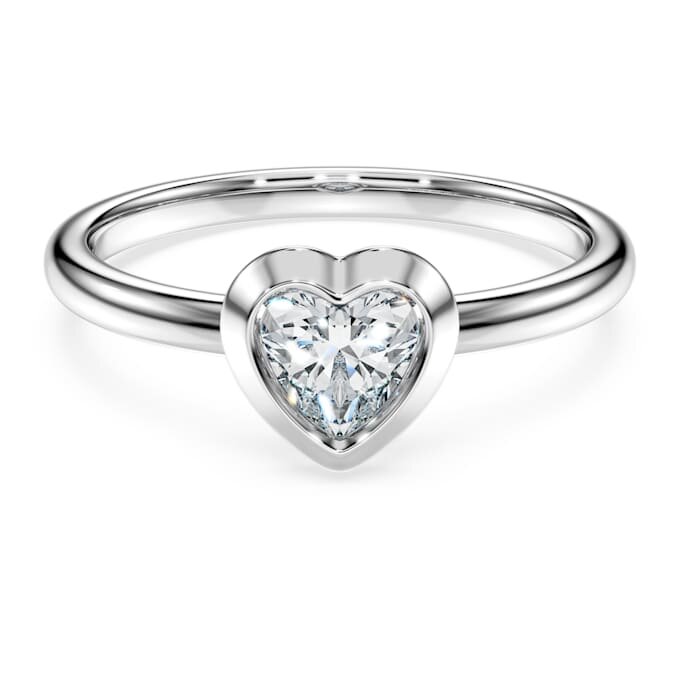 Δαχτυλίδι Eternity Solitaire με διαμάντια εργαστηριακής καλλιέργειας 0,5 καράτια συνολικά, σχήμα καρδιάς, ασήμι 925 Δαχτυλίδι Eternity Solitaire με διαμάντια εργαστηριακής καλλιέργειας 0,5 καράτια συνολικά, σχήμα καρδιάς, ασήμι 925