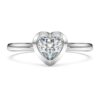 Δαχτυλίδι Eternity Solitaire με διαμάντια εργαστηριακής καλλιέργειας 0,5 καράτια συνολικά, σχήμα καρδιάς, ασήμι 925 Δαχτυλίδι Eternity Solitaire με διαμάντια εργαστηριακής καλλιέργειας 0,5 καράτια συνολικά, σχήμα καρδιάς, ασήμι 925