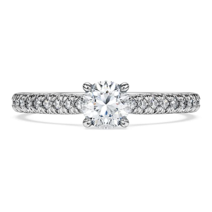 Δαχτυλίδι Eternity Solitaire με διαμάντια εργαστηριακής καλλιέργειας 0,7 καράτια συνολικά, στρογγυλό σχήμα, λευκόχρυσο 14 καρατίων Δαχτυλίδι Eternity Solitaire με διαμάντια εργαστηριακής καλλιέργειας 0,7 καράτια συνολικά, στρογγυλό σχήμα, λευκόχρυσο 14 καρατίων