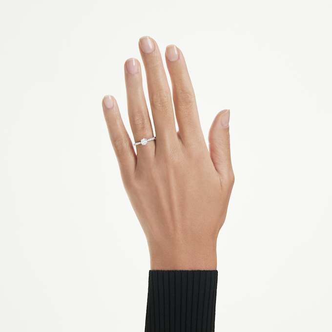 Δαχτυλίδι Eternity Solitaire με διαμάντια εργαστηριακής καλλιέργειας 1,2 Ct συνολικά, στρογγυλό σχήμα, λευκό χρυσό 14K Δαχτυλίδι Eternity Solitaire με διαμάντια εργαστηριακής καλλιέργειας 1,2 Ct συνολικά, στρογγυλό σχήμα, λευκό χρυσό 14K