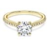 Δαχτυλίδι Eternity Solitaire με διαμάντια εργαστηριακής καλλιέργειας 1,2 καράτια συνολικά, στρογγυλό σχήμα, κίτρινο χρυσό 14K Δαχτυλίδι Eternity Solitaire με διαμάντια εργαστηριακής καλλιέργειας 1,2 καράτια συνολικά, στρογγυλό σχήμα, κίτρινο χρυσό 14K
