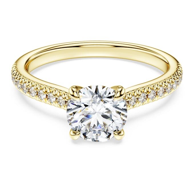 Δαχτυλίδι Eternity Solitaire με διαμάντια εργαστηριακής καλλιέργειας 1,2 καράτια συνολικά, στρογγυλό σχήμα, κίτρινο χρυσό 14K Δαχτυλίδι Eternity Solitaire με διαμάντια εργαστηριακής καλλιέργειας 1,2 καράτια συνολικά, στρογγυλό σχήμα, κίτρινο χρυσό 14K