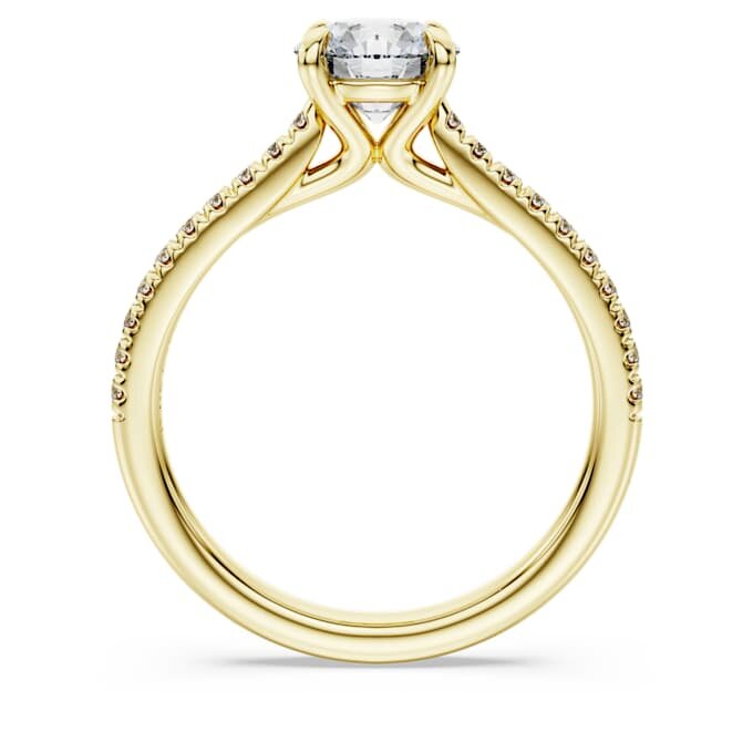 Δαχτυλίδι Eternity Solitaire με διαμάντια εργαστηριακής καλλιέργειας 1,2 καράτια συνολικά, στρογγυλό σχήμα, κίτρινο χρυσό 14K Δαχτυλίδι Eternity Solitaire με διαμάντια εργαστηριακής καλλιέργειας 1,2 καράτια συνολικά, στρογγυλό σχήμα, κίτρινο χρυσό 14K