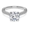 Δαχτυλίδι Eternity Solitaire με διαμάντια εργαστηριακής καλλιέργειας 1,7 καράτια συνολικά, στρογγυλό σχήμα, λευκόχρυσο 14K Δαχτυλίδι Eternity Solitaire με διαμάντια εργαστηριακής καλλιέργειας 1,7 καράτια συνολικά, στρογγυλό σχήμα, λευκόχρυσο 14K