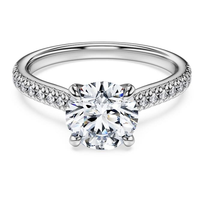 Δαχτυλίδι Eternity Solitaire με διαμάντια εργαστηριακής καλλιέργειας 1,7 καράτια συνολικά, στρογγυλό σχήμα, λευκόχρυσο 14K Δαχτυλίδι Eternity Solitaire με διαμάντια εργαστηριακής καλλιέργειας 1,7 καράτια συνολικά, στρογγυλό σχήμα, λευκόχρυσο 14K
