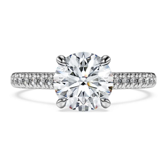 Δαχτυλίδι Eternity Solitaire με διαμάντια εργαστηριακής καλλιέργειας 1,7 καράτια συνολικά, στρογγυλό σχήμα, λευκόχρυσο 14K Δαχτυλίδι Eternity Solitaire με διαμάντια εργαστηριακής καλλιέργειας 1,7 καράτια συνολικά, στρογγυλό σχήμα, λευκόχρυσο 14K