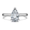Δαχτυλίδι Eternity Solitaire με διαμάντια εργαστηριακής καλλιέργειας 1 καράτι συνολικά, σχήμα αχλαδιού, λευκόχρυσο 14K Δαχτυλίδι Eternity Solitaire με διαμάντια εργαστηριακής καλλιέργειας 1 καράτι συνολικά, σχήμα αχλαδιού, λευκόχρυσο 14K