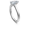 Δαχτυλίδι Eternity Solitaire με διαμάντια εργαστηριακής καλλιέργειας 1 καράτι συνολικά, σχήμα αχλαδιού, λευκόχρυσο 14K Δαχτυλίδι Eternity Solitaire με διαμάντια εργαστηριακής καλλιέργειας 1 καράτι συνολικά, σχήμα αχλαδιού, λευκόχρυσο 14K