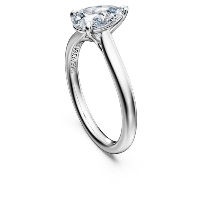 Δαχτυλίδι Eternity Solitaire με διαμάντια εργαστηριακής καλλιέργειας 1 καράτι συνολικά, σχήμα αχλαδιού, λευκόχρυσο 14K Δαχτυλίδι Eternity Solitaire με διαμάντια εργαστηριακής καλλιέργειας 1 καράτι συνολικά, σχήμα αχλαδιού, λευκόχρυσο 14K